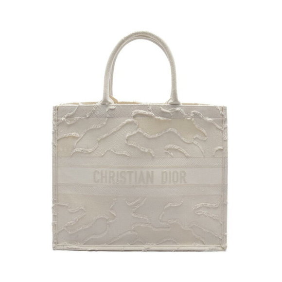 Dior BOOK TOTE Embroidery Canvas Bag White - Picture 1 of 7
